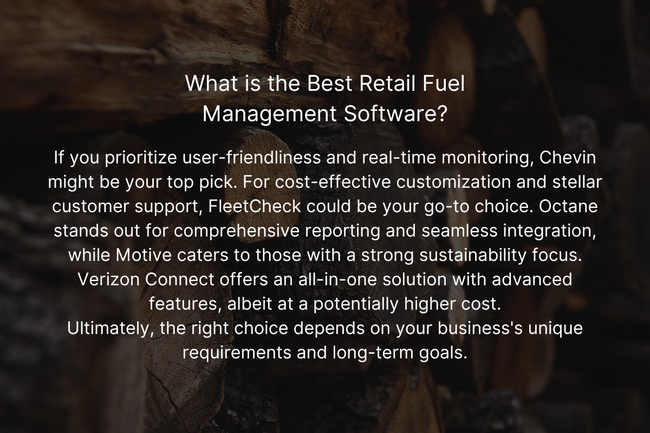 Efficient Fuel Management with Retail Software